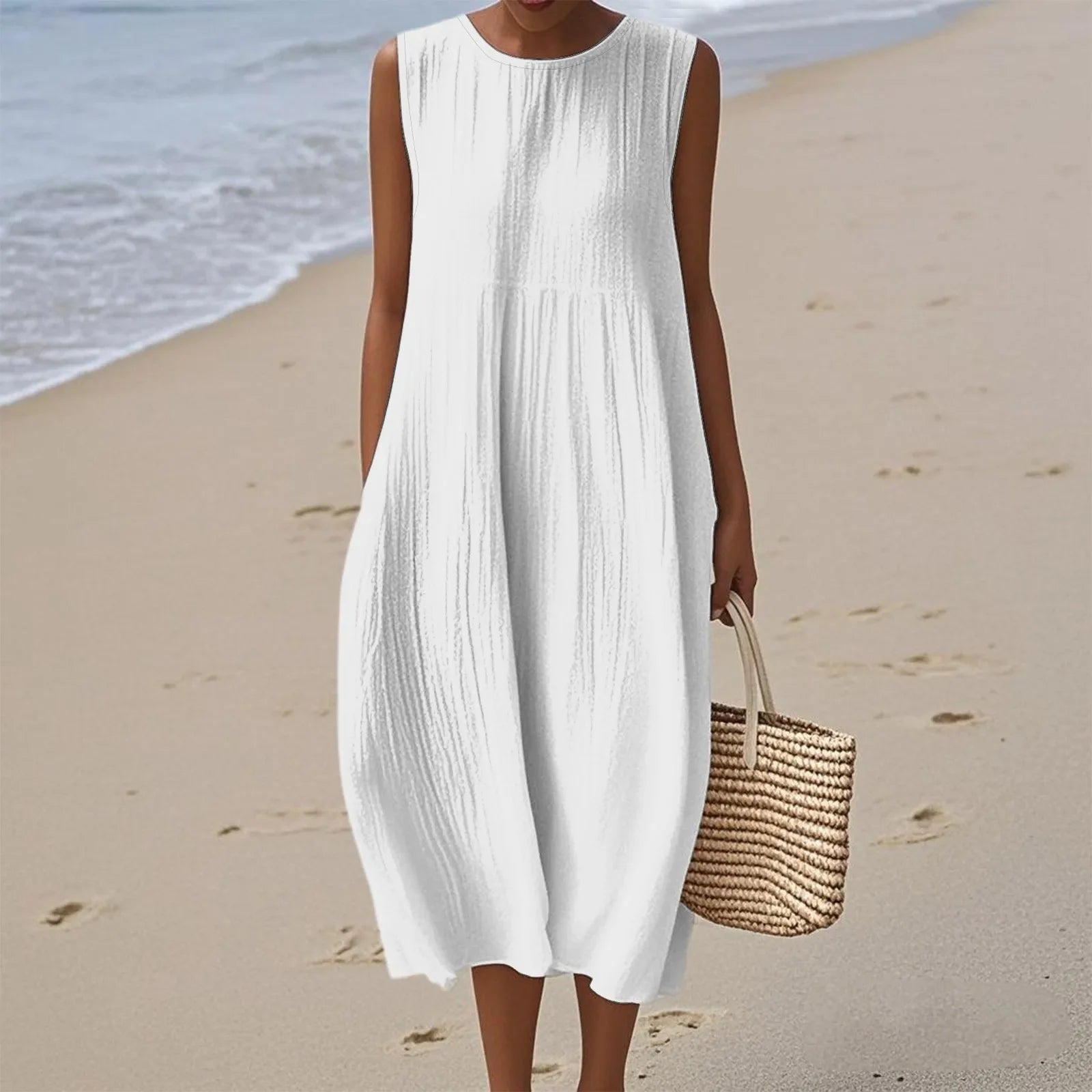 Sienna | Sleeveless Midi Dress for Effortless Summer Elegance