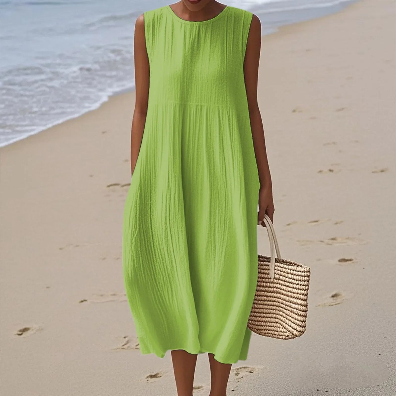 Sienna | Sleeveless Midi Dress for Effortless Summer Elegance