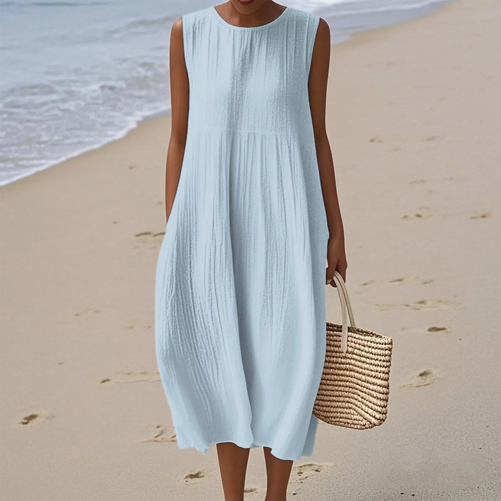 Sienna | Sleeveless Midi Dress for Effortless Summer Elegance