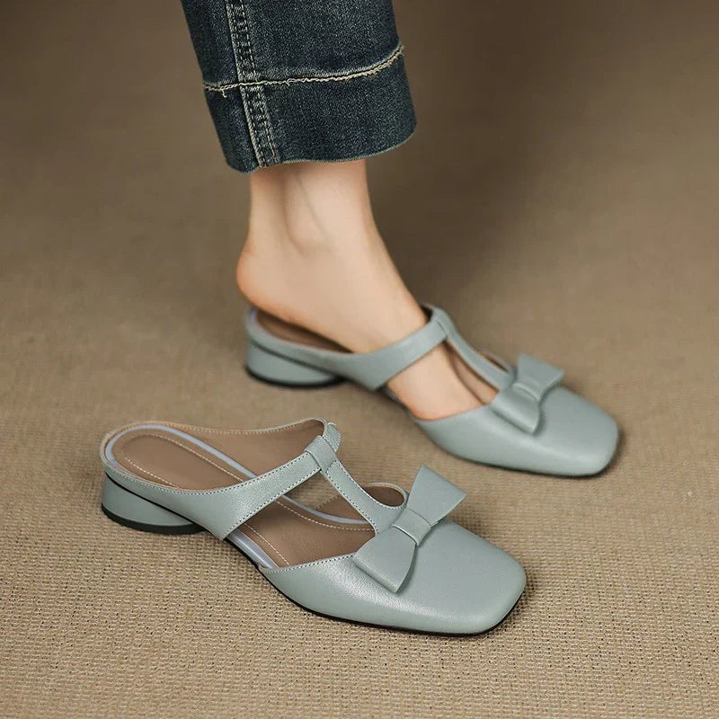 Lina | Square Toe Slippers