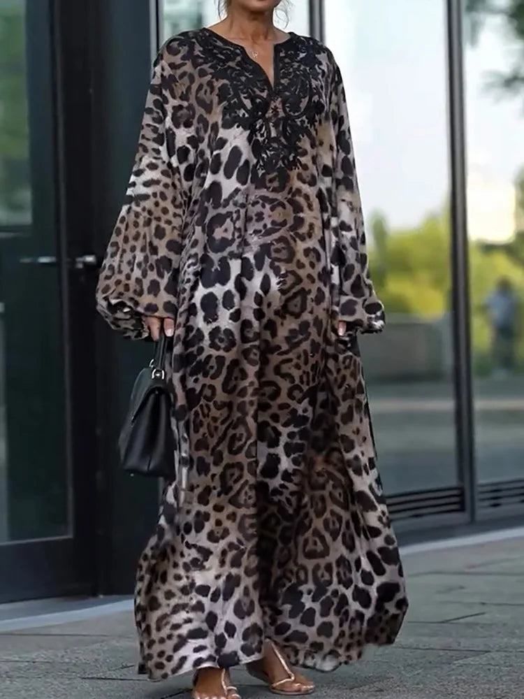 Leona | Elegant Animal Print Kaftan – Flowy, Bold & Effortlessly Chic
