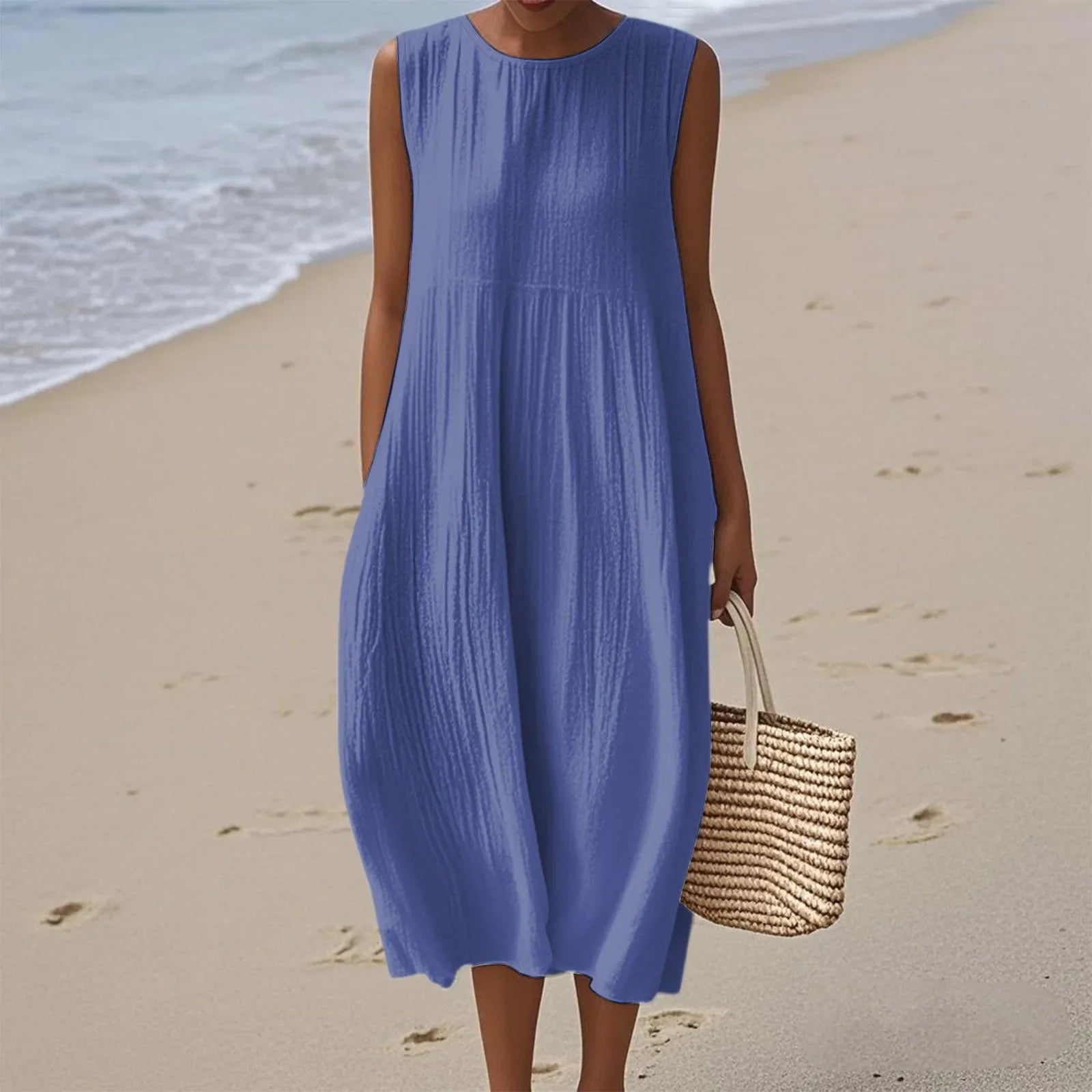 Sienna | Sleeveless Midi Dress for Effortless Summer Elegance