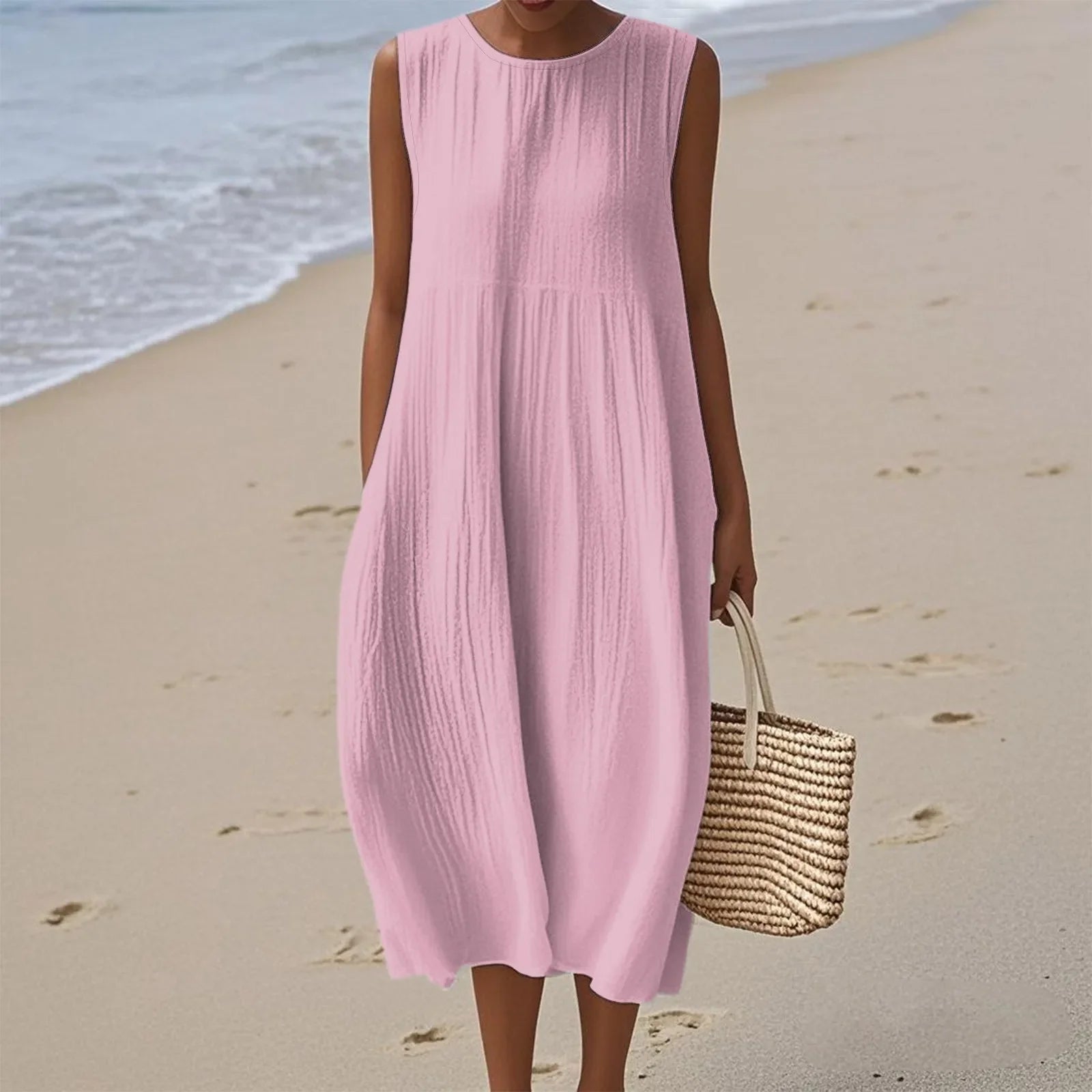 Sienna | Sleeveless Midi Dress for Effortless Summer Elegance