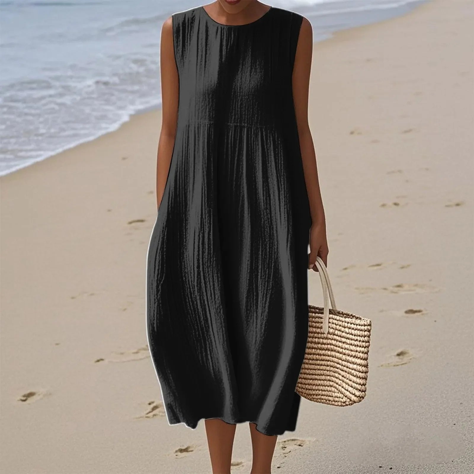 Sienna | Sleeveless Midi Dress for Effortless Summer Elegance