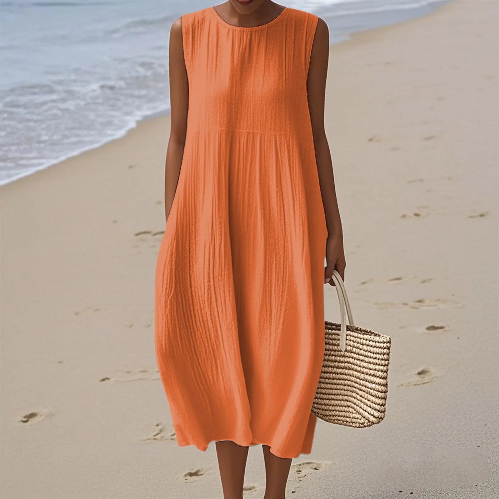 Sienna | Sleeveless Midi Dress for Effortless Summer Elegance