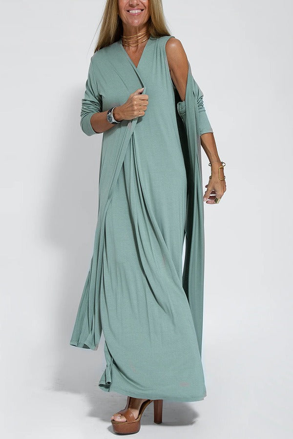 Susanne |  Stylish Comfortable Maxi Dress + Free Cardigan