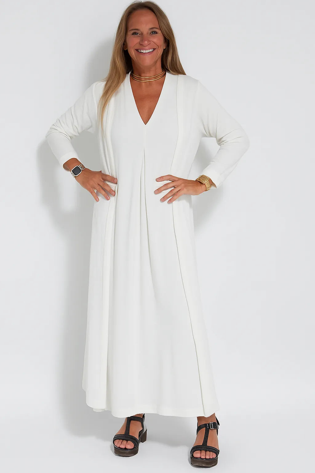 Susanne |  Stylish Comfortable Maxi Dress + Free Cardigan