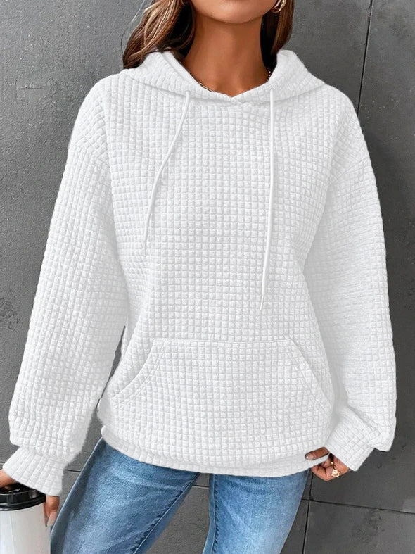 Louise | Waffle Knit Hoodie - Comfortable and Casual