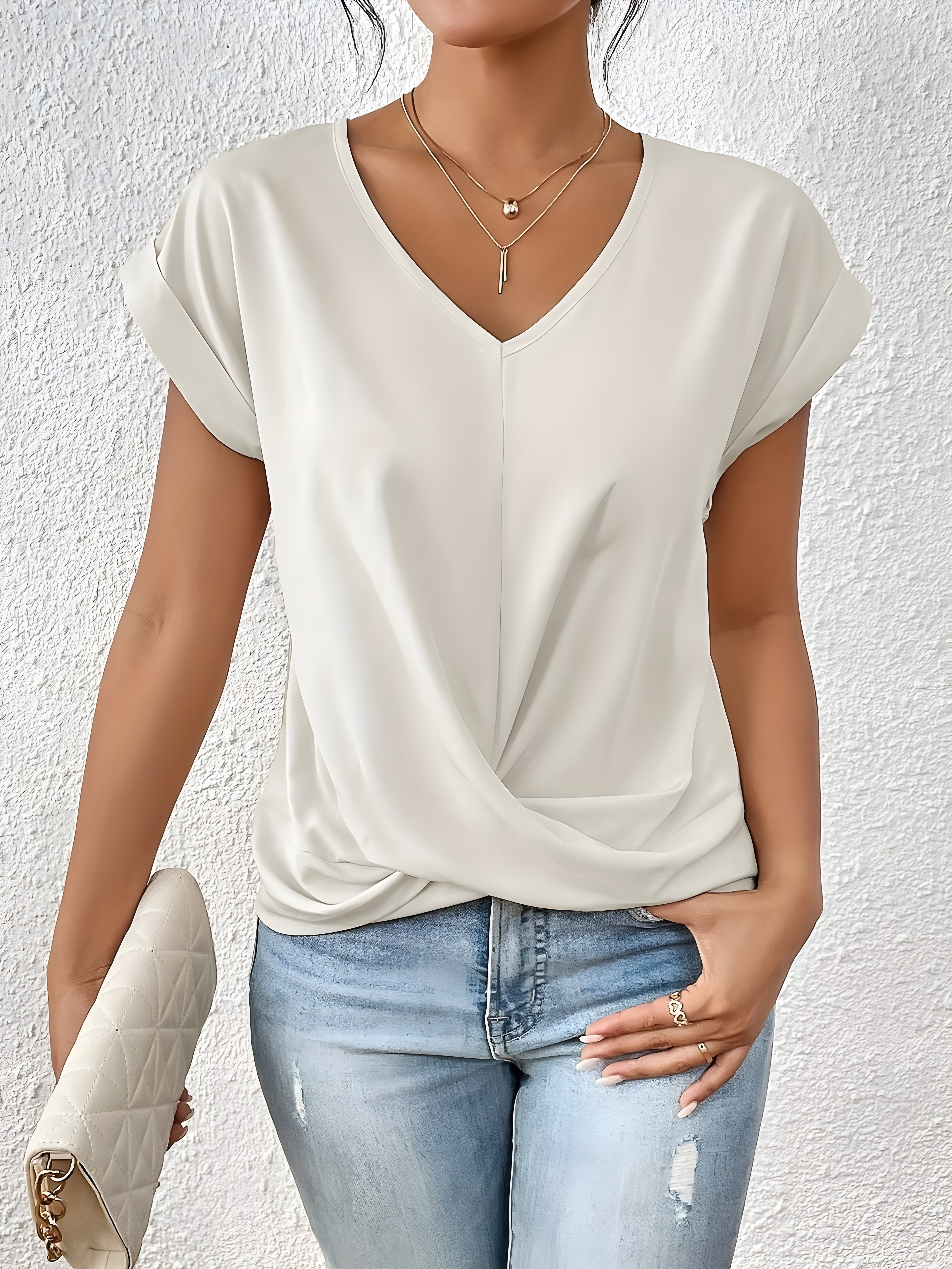 Jet | Twist Front V-Neck Top