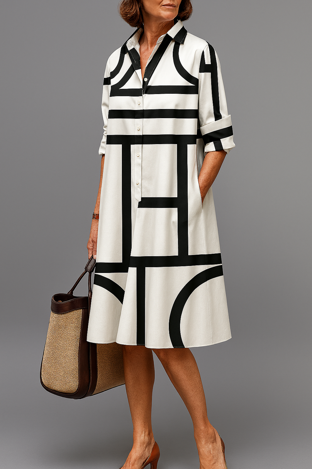 Lynn |  Elegant Luxe Midi Dress for Effortless Style