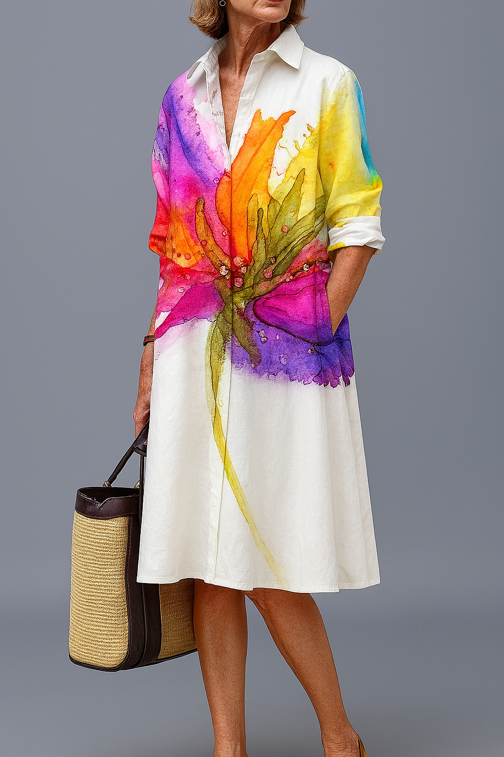 Nancy | Elegant Midi Dress for Effortless Style
