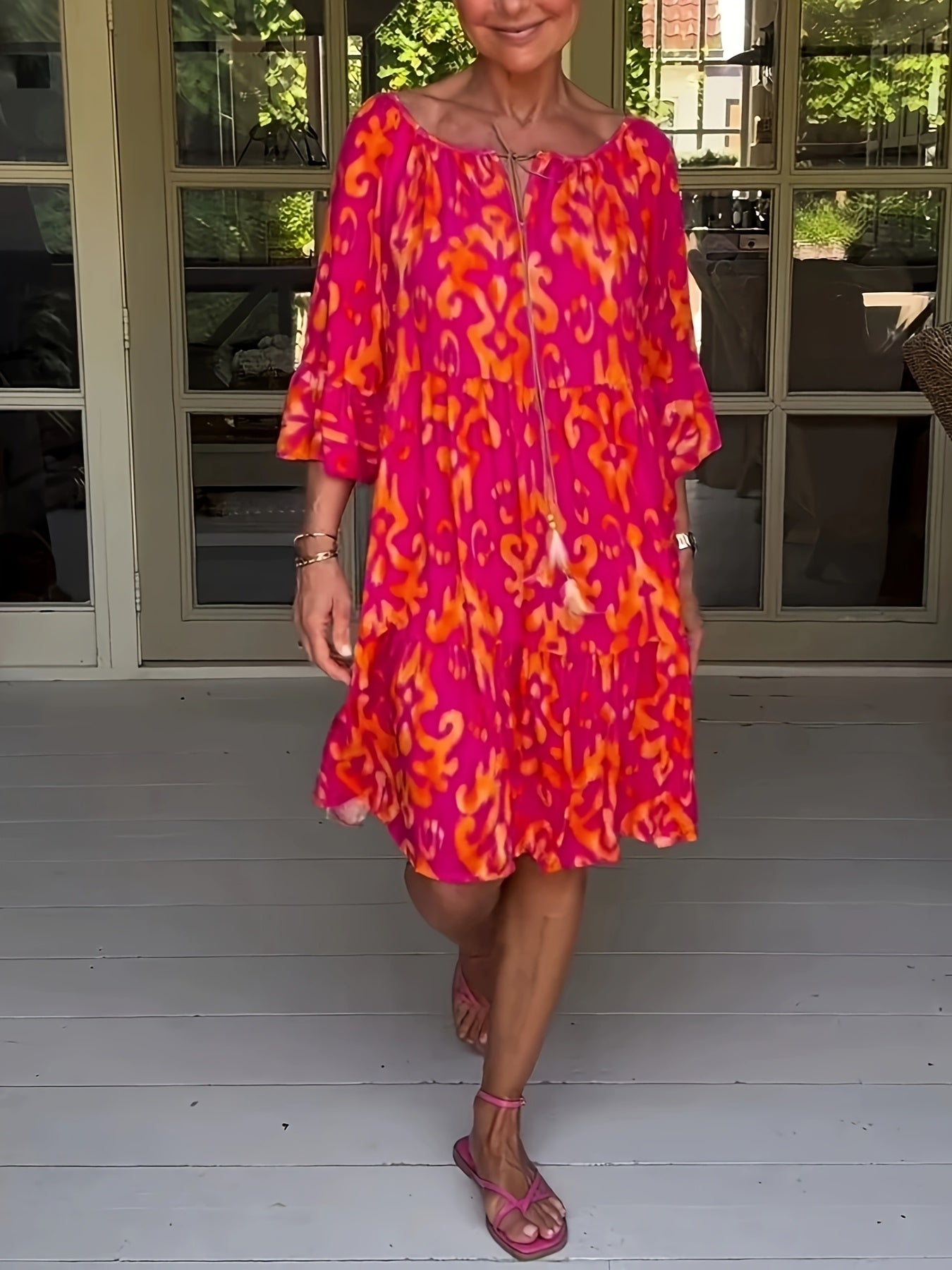 Jessy | Vibrant Abstract Dress – Light, Playful & Confident