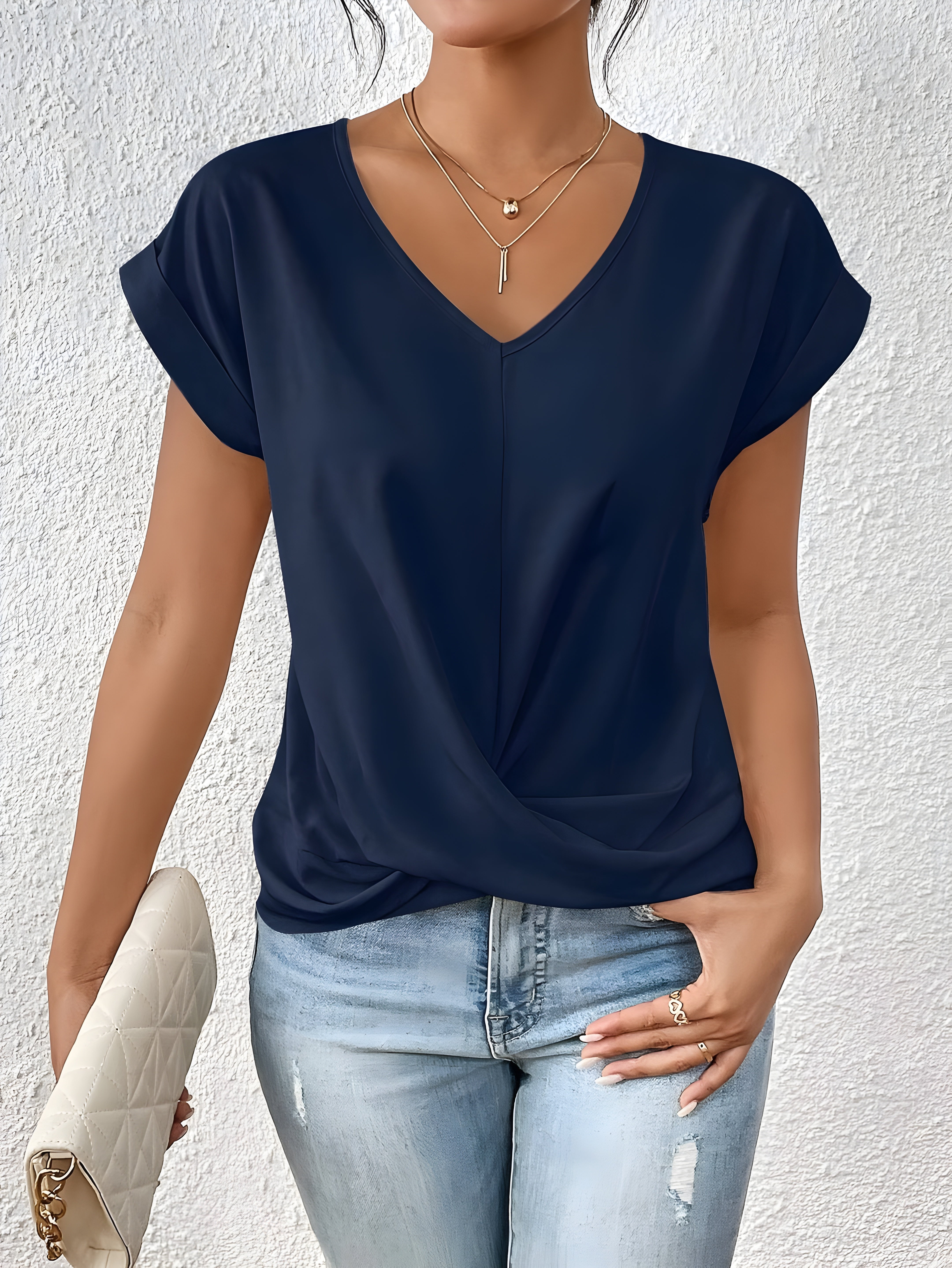 Jet | Twist Front V-Neck Top