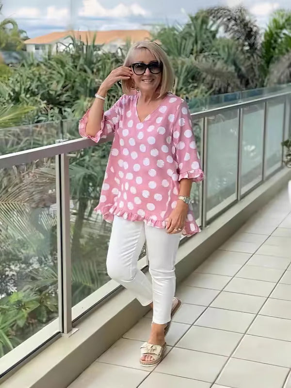 Narelle | Stylish and Breathable V-Neck Blouse