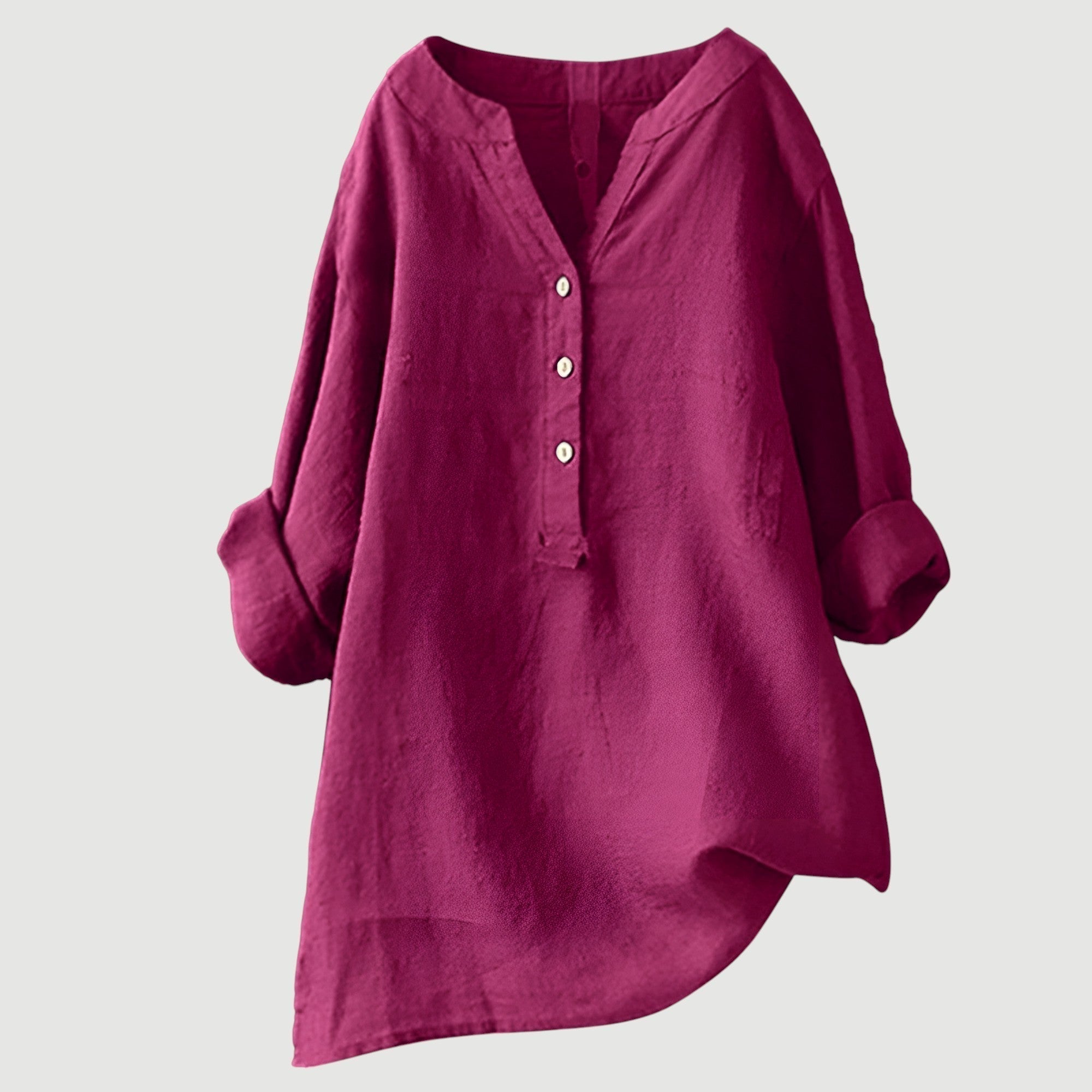 Hallie | Airy and Comfortable Linen Blouse with Buttons