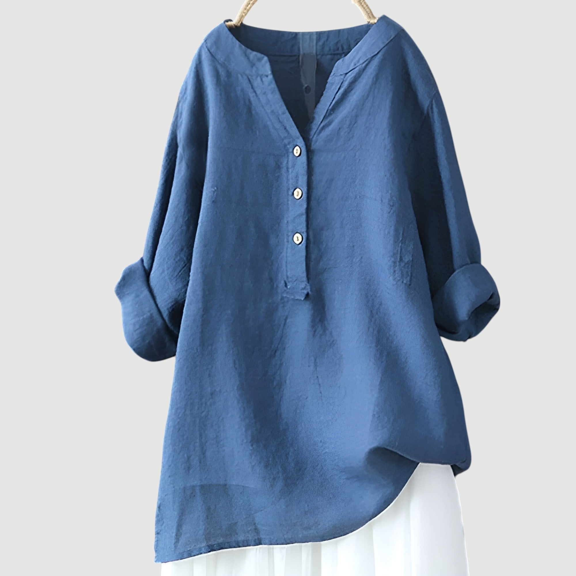 Hallie | Airy and Comfortable Linen Blouse with Buttons