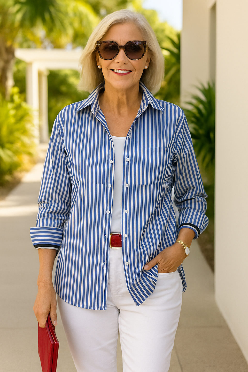 Darlene | Striped Button Down Shirt