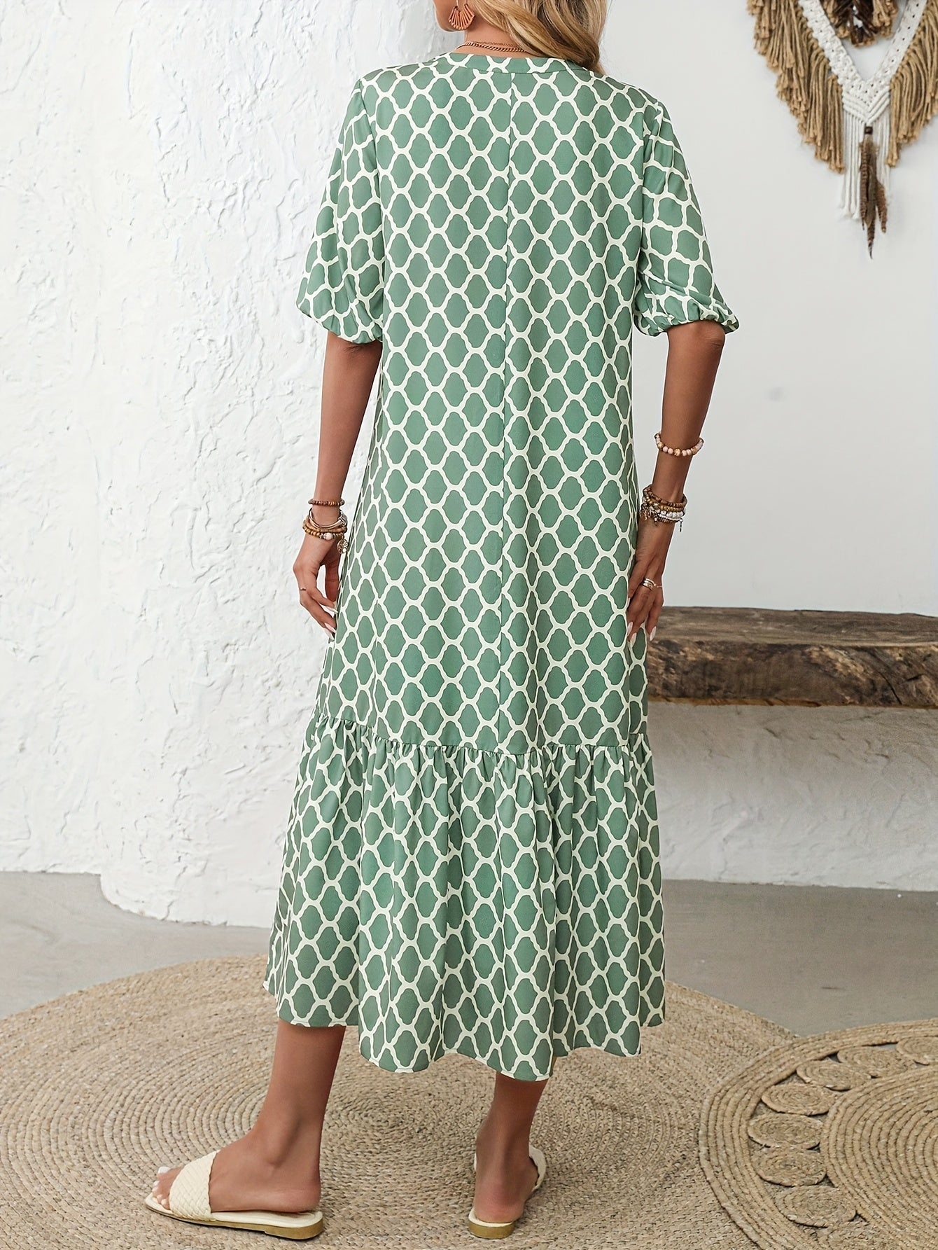 Terri | Elegant Ruffled Midi Dress