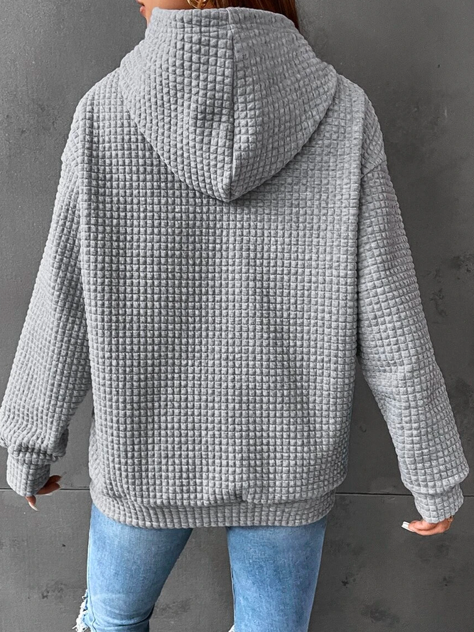 Louise | Waffle Knit Hoodie - Comfortable and Casual