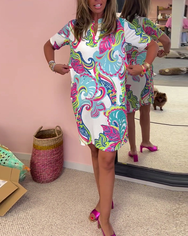 Patricia | Colourful Printed Dress – Flattering, Airy & Perfect for Summer