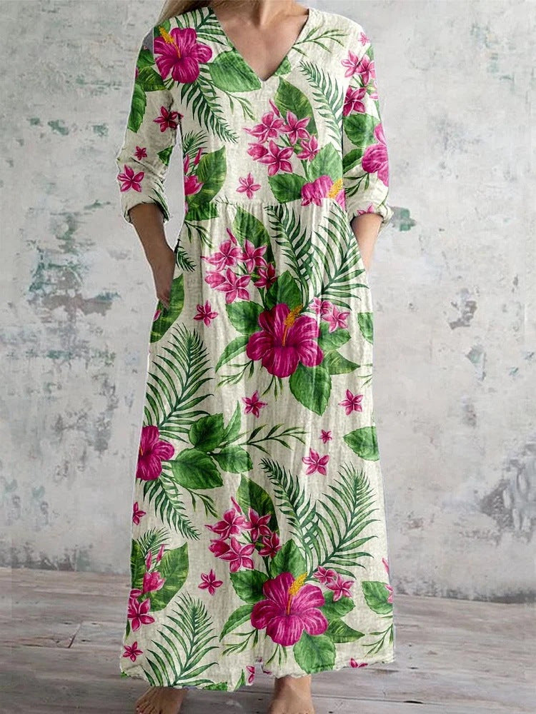 Ellie |  Retro Floral Maxi Dress