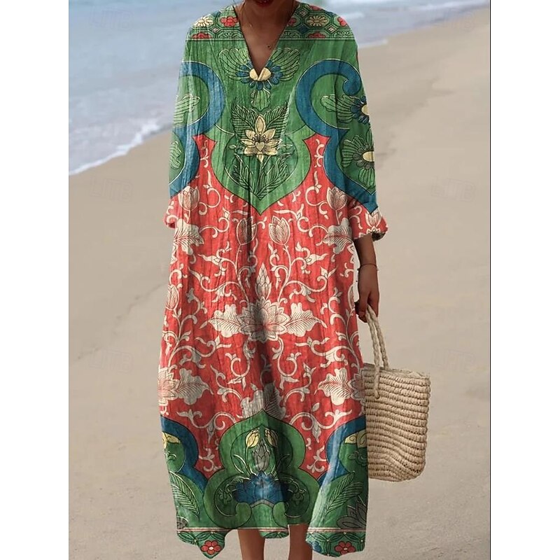 Anette – Vintage Floral Long Dress