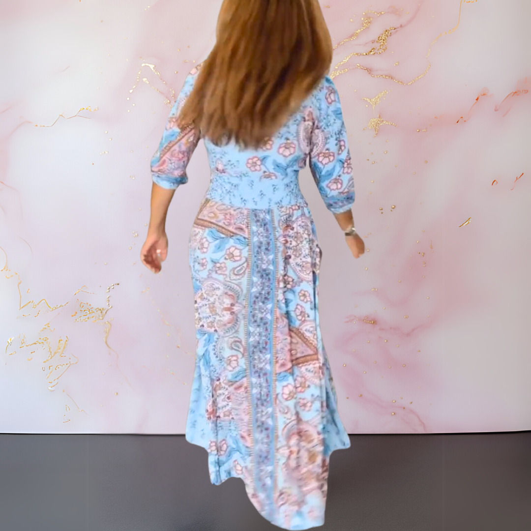 Danielle | Bohemian Paisley Maxi Dress – Elegant & Relaxed