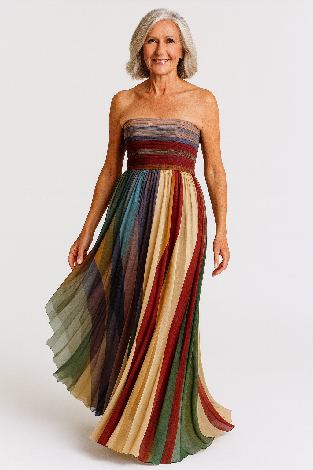 Aurora | Elegant Pleated Maxi Dress – Colourful, Flowy & Effortlessly Chic
