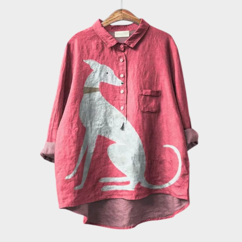 Amor® | Exclusive Women's Blouse with Dog Print
