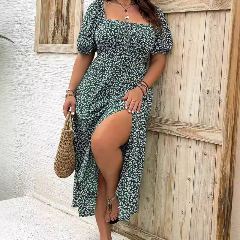 Tara | Elegant Plus Size Midi Dress – Flowy, Flattering & Comfortable