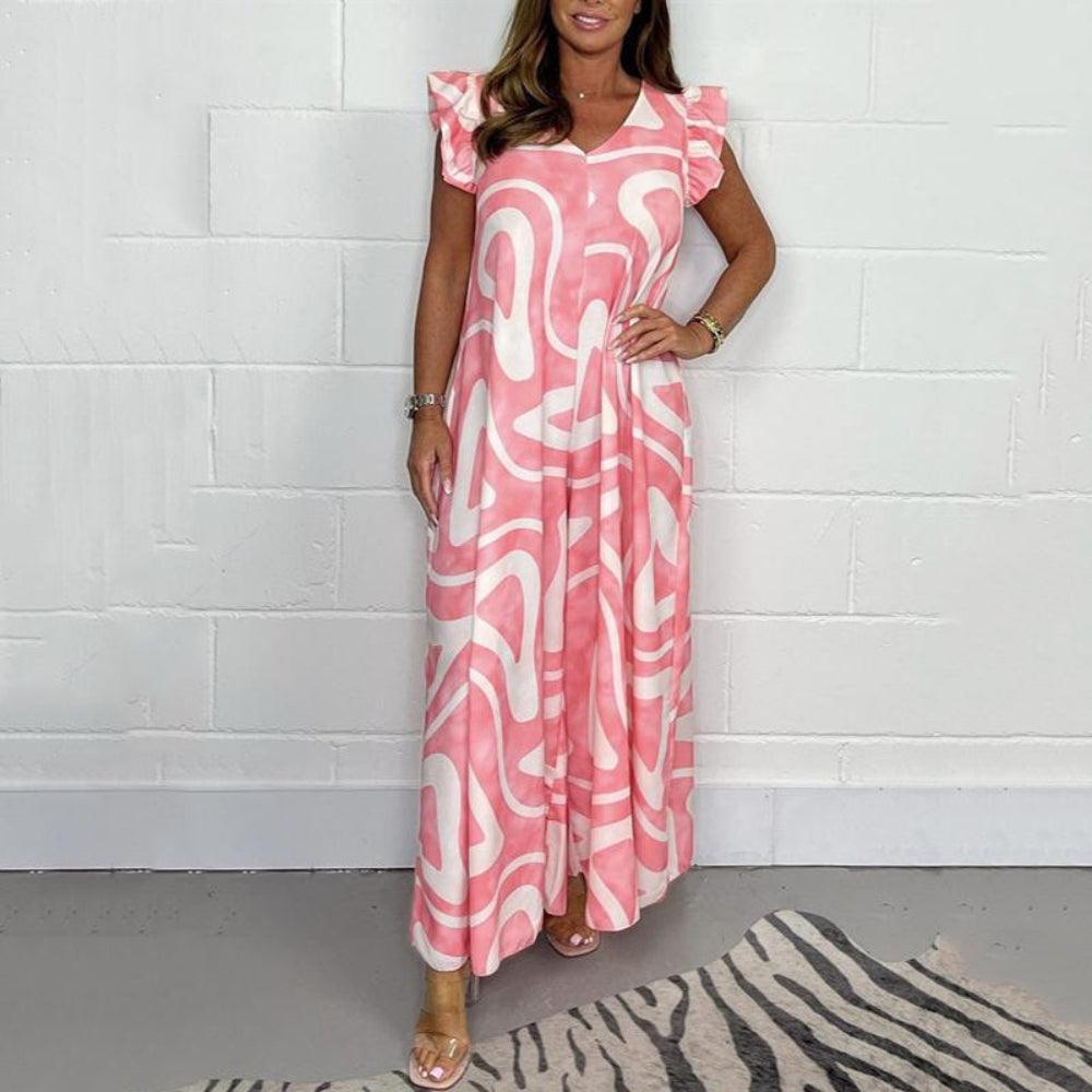 Melissa | Bold Monochrome Maxi Dress – Flowy, Modern & Confident